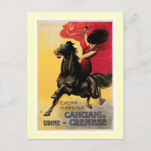 Canciani & Cremese Vintage Weinwerbung Kunst Postkarte