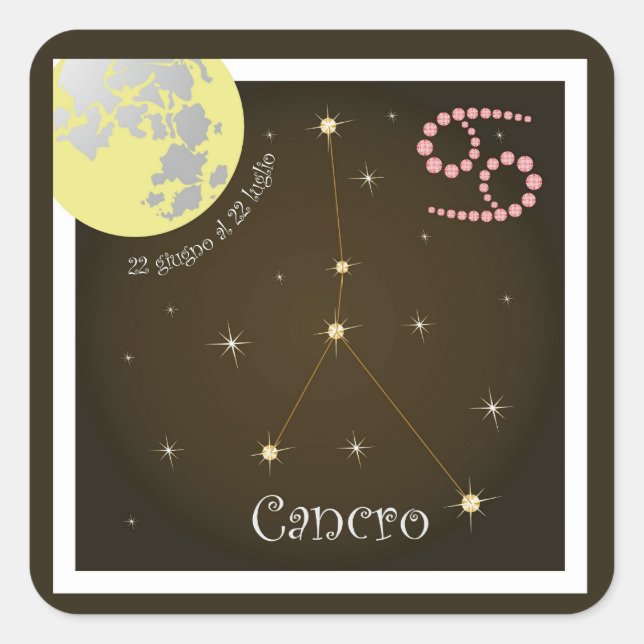 Cancro 22 giugno al 22 luglio Aufkleber (Vorderseite)