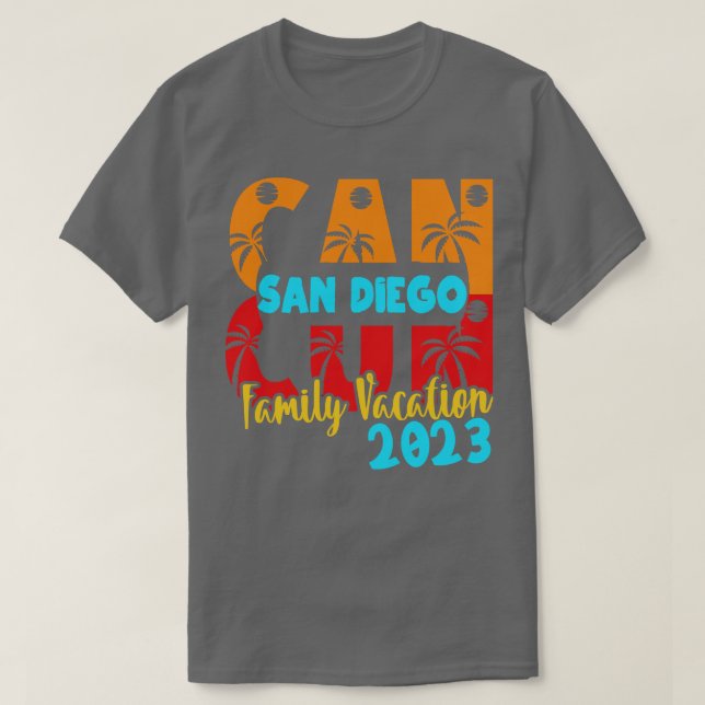 Cancun 2023 San Diego Sommerfamilie Matchin T-Shirt (Design vorne)