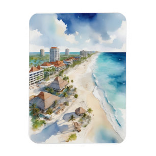 Cancun Aquarell Magnet