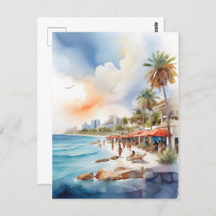 Cancun Aquarell Postkarte
