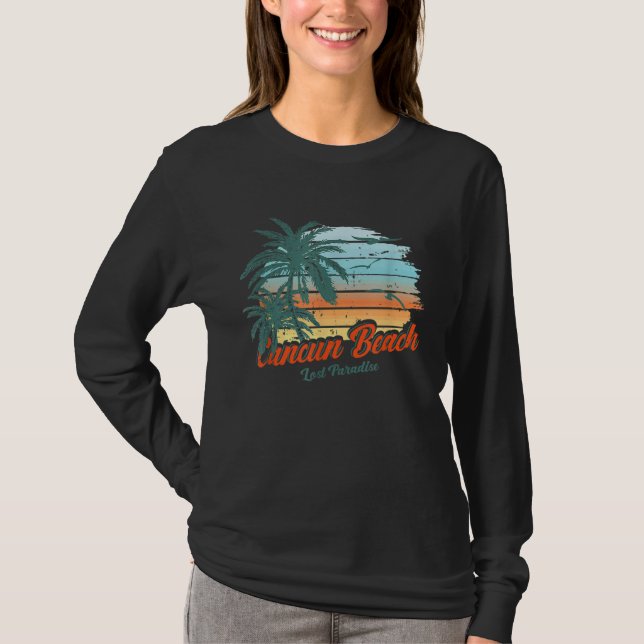 Cancun Beach Mexico Lost Paradise T-Shirt (Vorderseite)