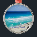 Cancun Beach, Mexiko Ornament Aus Metall<br><div class="desc">Schönes Foto von Cancun Beach,  Mexiko</div>