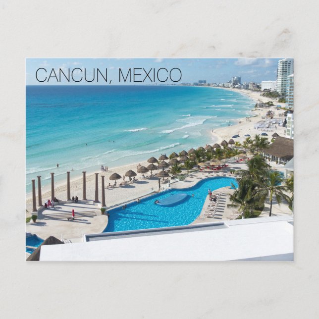 Cancun Beach Resort Mexiko Urlaub Postkarte (Vorderseite)