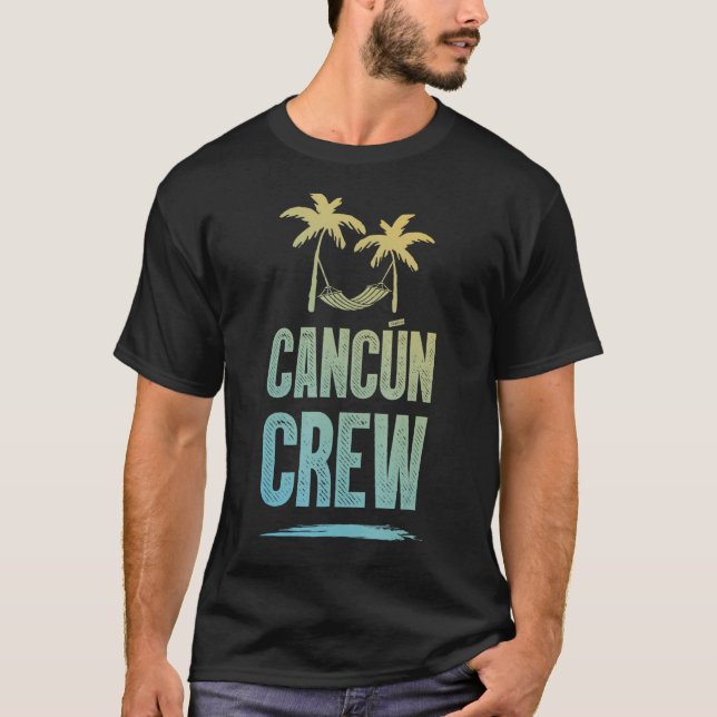 Cancun Crew Colorful  Mexico Vacation Team T-Shirt (Vorderseite)