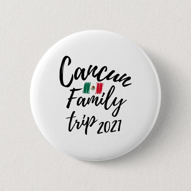 Cancun-Familienreise Mexiko-Urlaub Design  Button (Vorderseite)