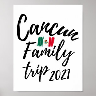 Cancun-Familienreise Mexiko Urlaub Design Poster