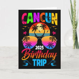 Cancun Geburtstagsreise 2025 Sungles Sommer Strand Karte