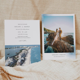 Cancun Hochzeit in Urlaubsort Einladung