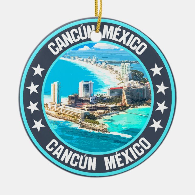 Cancún Keramik Ornament (Vorne)