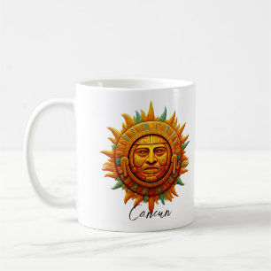 Cancun Mayan Mask Mexico Travel Kaffeetasse
