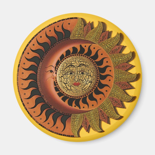 Cancun Mayan Moon und Sun Magnet (Vorne)