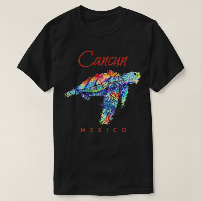 Cancun Meico Watercolor Sea Turtle Pullover (Design vorne)