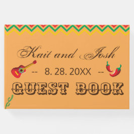 Cancun Mexican Fiesta Wedding Guest Book Gästebuch