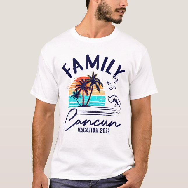 CANCUN MEXICO 2022 Ferien Beach Matching Family T-Shirt (Vorderseite)