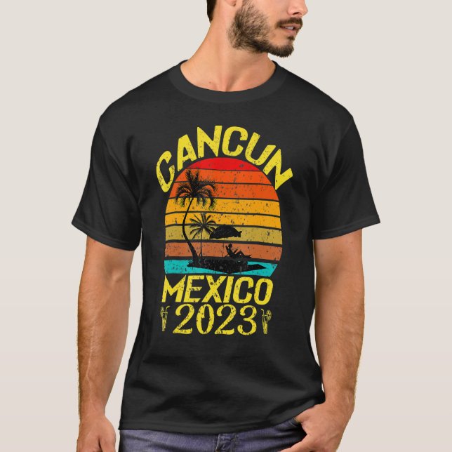 Cancun Mexico 2023 Souvenir Familie Matching Vacat T-Shirt (Vorderseite)