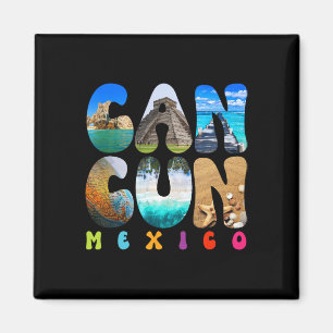 Cancun Mexico 2025 Ferien Beach Matching Family Magnet