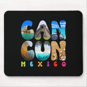 Cancun Mexico 2025 Ferien Beach Matching Family Mousepad