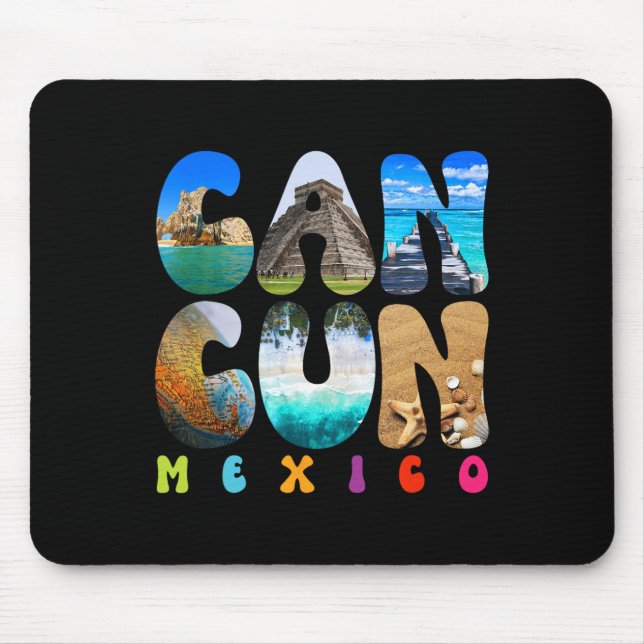 Cancun Mexico 2025 Ferien Beach Matching Family Mousepad (Vorne)