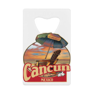 Cancun Mexico Beach Design Geldbeutel Flaschenöffner