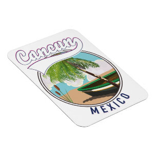 Cancun Mexico Beach Reiselogo Magnet