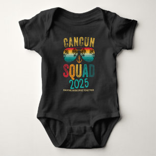 Cancun Mexico Family Squad Vacation 2025 Matching Baby Strampler