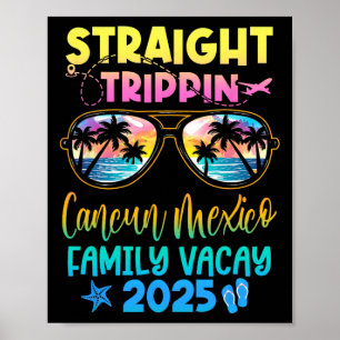 Cancun Mexico Family Vacay Urlaub 2025 Poster