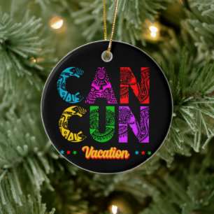 Cancun Mexico Group Vacation Adventure Keramik Ornament
