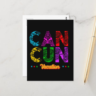 Cancun Mexico Group Vacation Adventure Postkarte