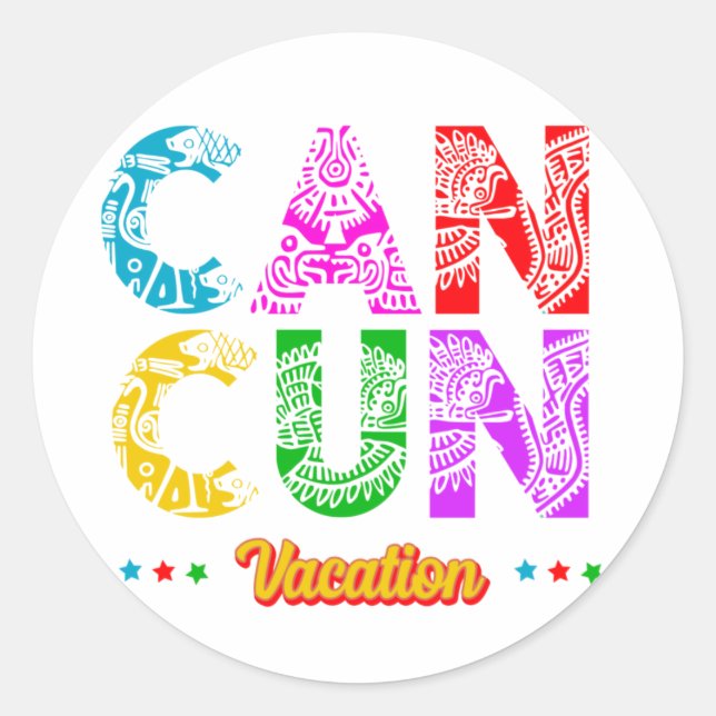 Cancun Mexico Group Vacation Adventure  Runder Aufkleber (Vorderseite)
