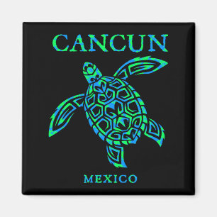 Cancun Mexico Meeresschildkröte Jungen Mädchen Dam Magnet