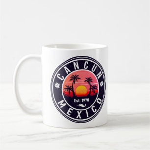 Cancun Mexico Palme Vintage Reisemitbringsel Kaffeetasse