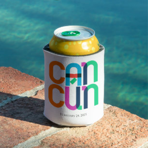 Cancun Mexico Pop Art Personalisiert Dosenkühler