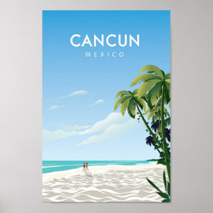 Cancun Mexico Reiseplakat Poster