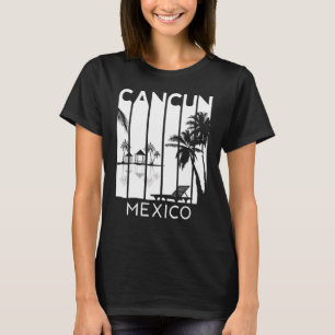 Cancun Mexico Retro Mexican Resort Ferien Sommer T-Shirt