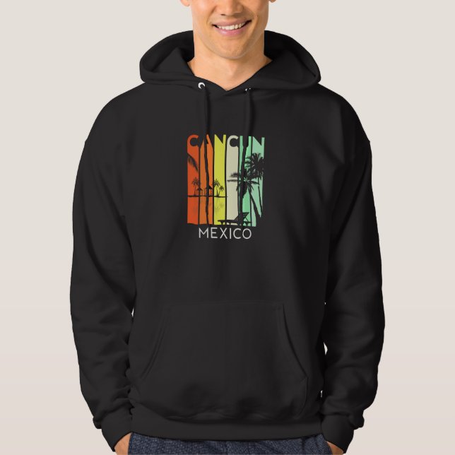 Cancun Mexico Retro Mexican Resort Vacation Girls Hoodie (Vorderseite)