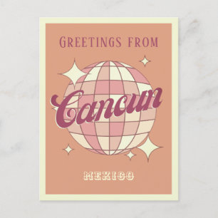 Cancun Mexico Retro Vintages Party Postkarte