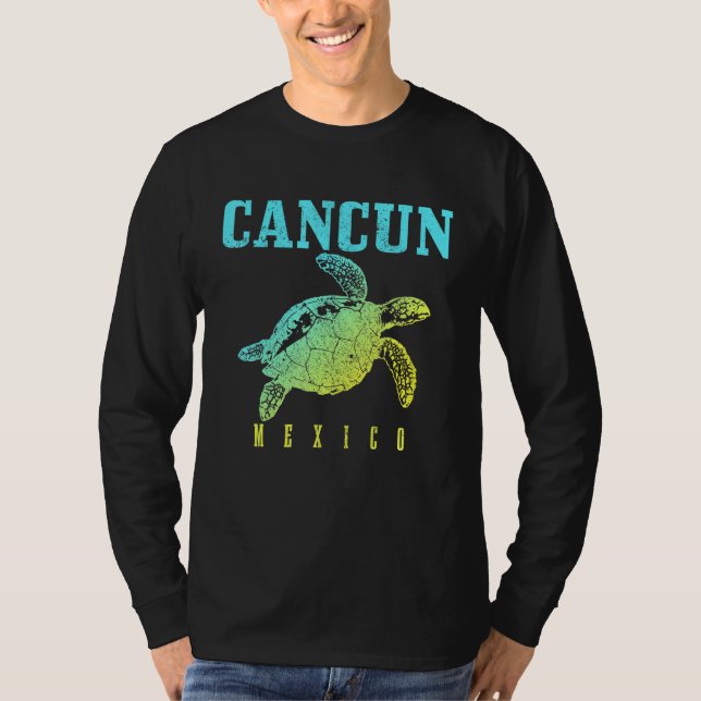 Cancun Mexico Sea Turtle Beach Scuba Diving Diver  T-Shirt (Vorderseite)