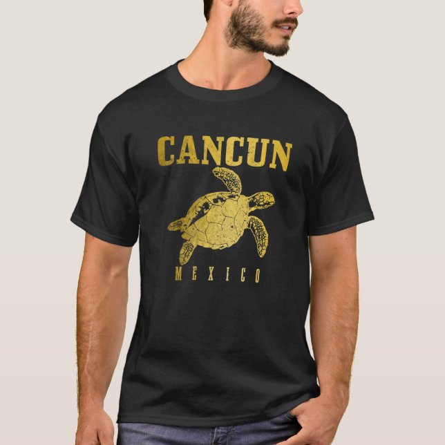 Cancun Mexico Sea Turtle Beach Scuba Diving Diver  T-Shirt (Vorderseite)