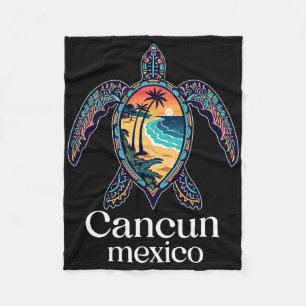 Cancun Mexico Souvenir Familie Passende Urlaub Ca Fleecedecke