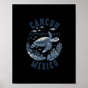 Cancun Mexico Souvenir passende Familienferien Ca Poster