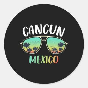 Cancun Mexico Souvenir Shirt Family Matching Vacat Runder Aufkleber