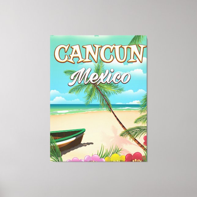 Cancun Mexico Strandposter Leinwanddruck (Vorderseite)