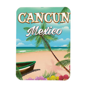 Cancun Mexico Strandposter Magnet