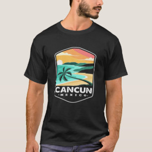 Cancun Mexico Sunset Palm Souvenir Familie Matchin T-Shirt