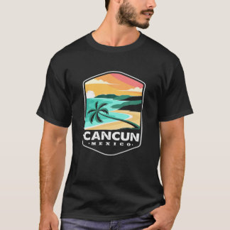 Cancun Mexico Sunset Palm Souvenir Familie Matchin T-Shirt