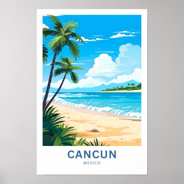 Cancun Mexico Travel Print Poster (Vorne)