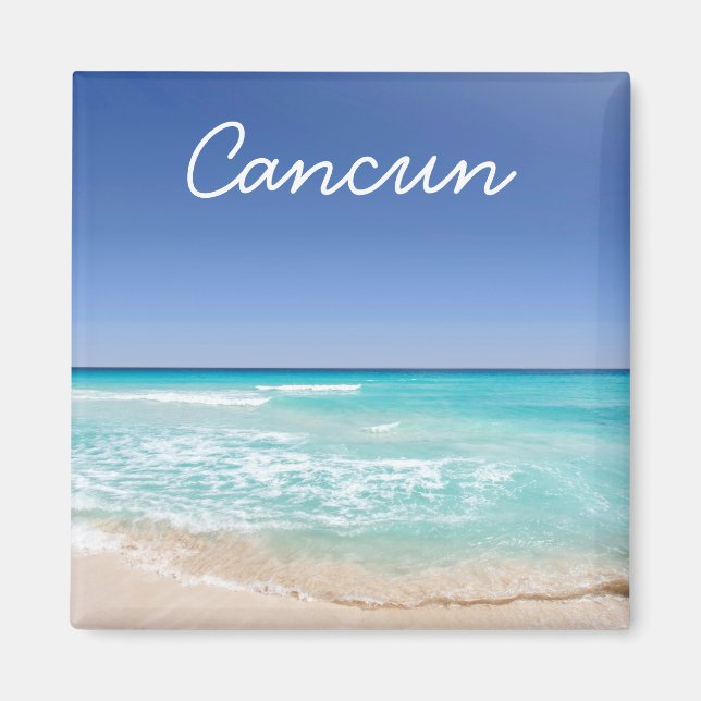 Cancun Mexico Tropical Sea Wave Beach Magnet (Vorne)