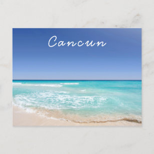 Cancun Mexico Tropical Sea Wave Beach  Postkarte
