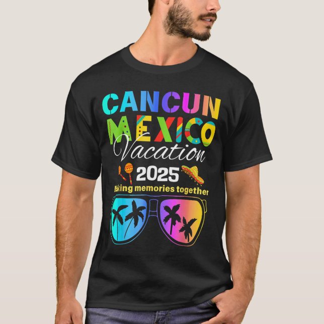 Cancun Mexico Vacation Beach 2025 Trip Group Squad T-Shirt (Vorderseite)